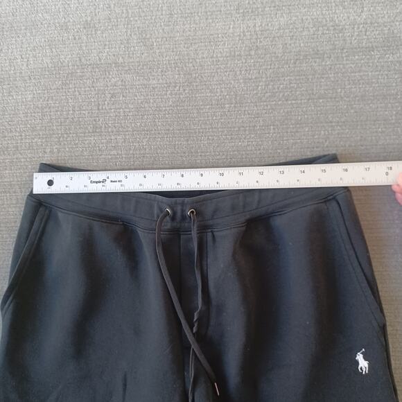 Polo Ralph Lauren Sweat Shorts Mens M Black Casual Stretch 10" Inseam Drawstring - Picture 8 of 9